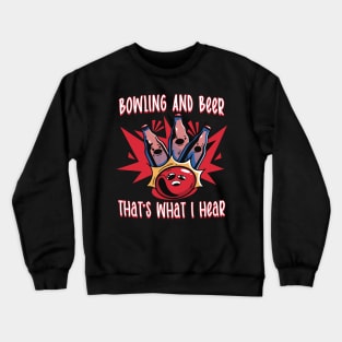 Funny Bowling Bowler Art Crewneck Sweatshirt